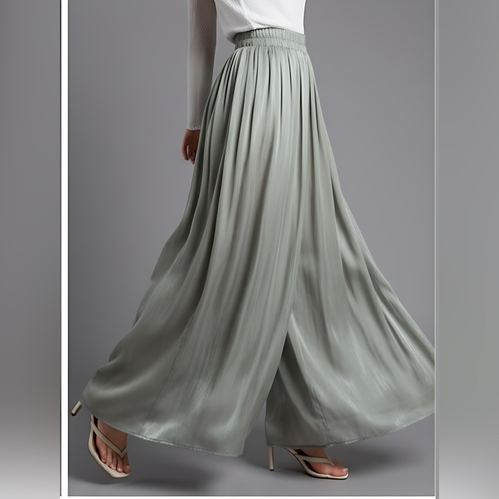 LAST ONE 🔥 Shimmer Sage Wide Leg Pant